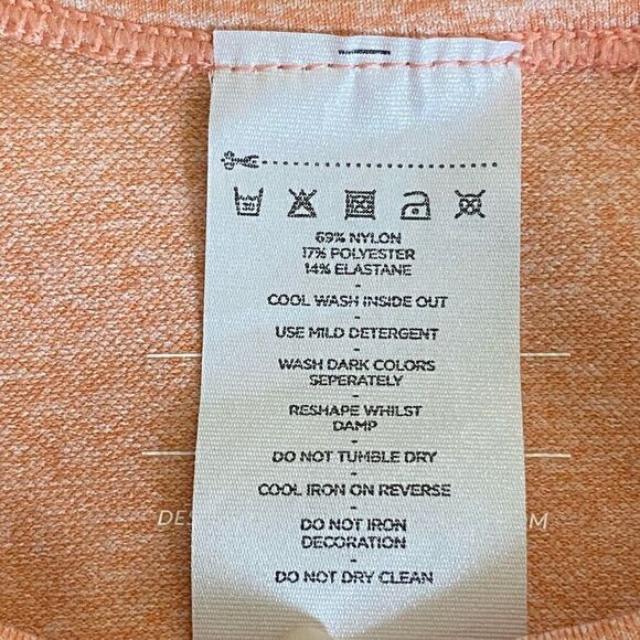 AYBL Motion Seamless Long Sleeve Crop Top peach small - Picture 8 of 16